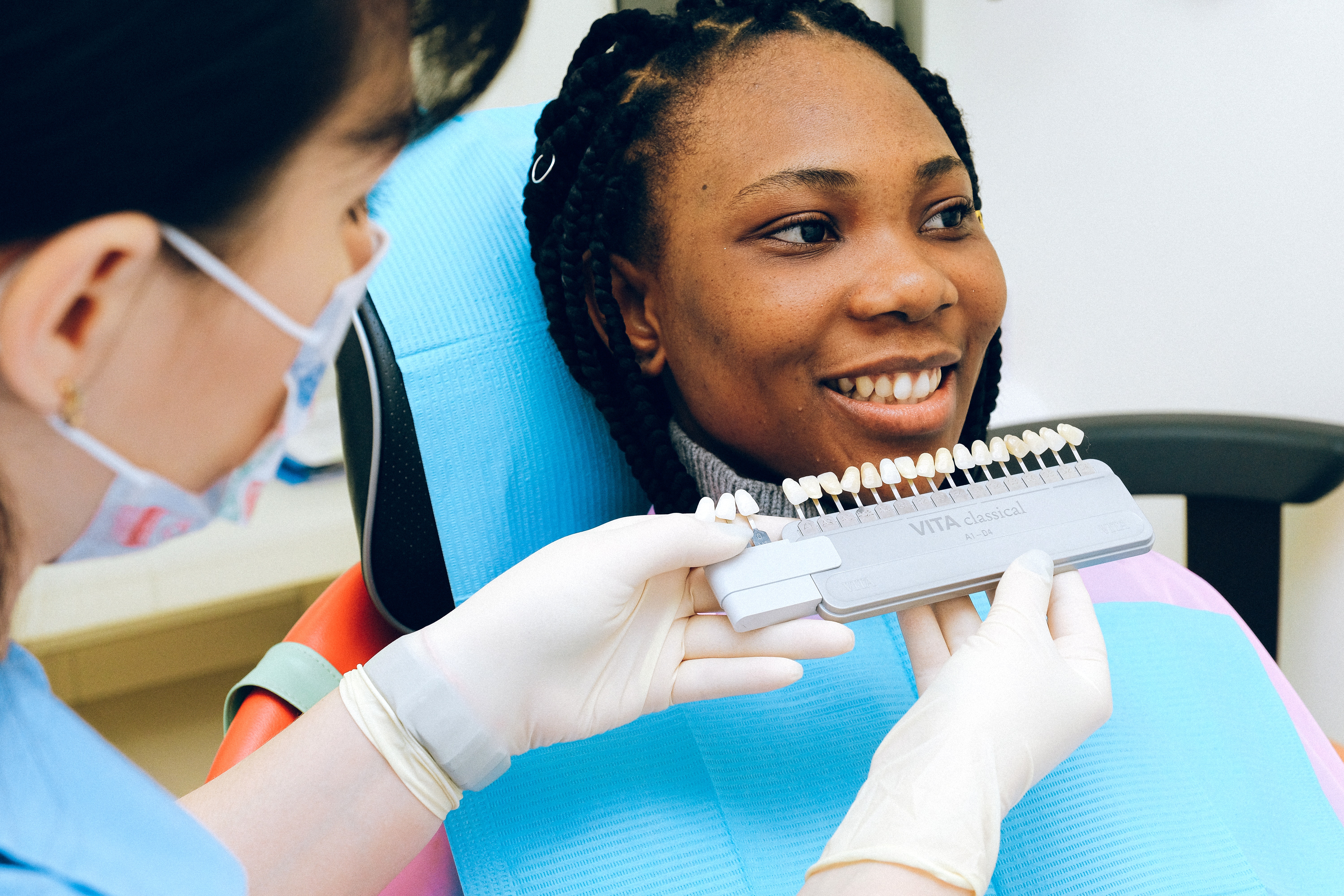 Color matching dental crowns